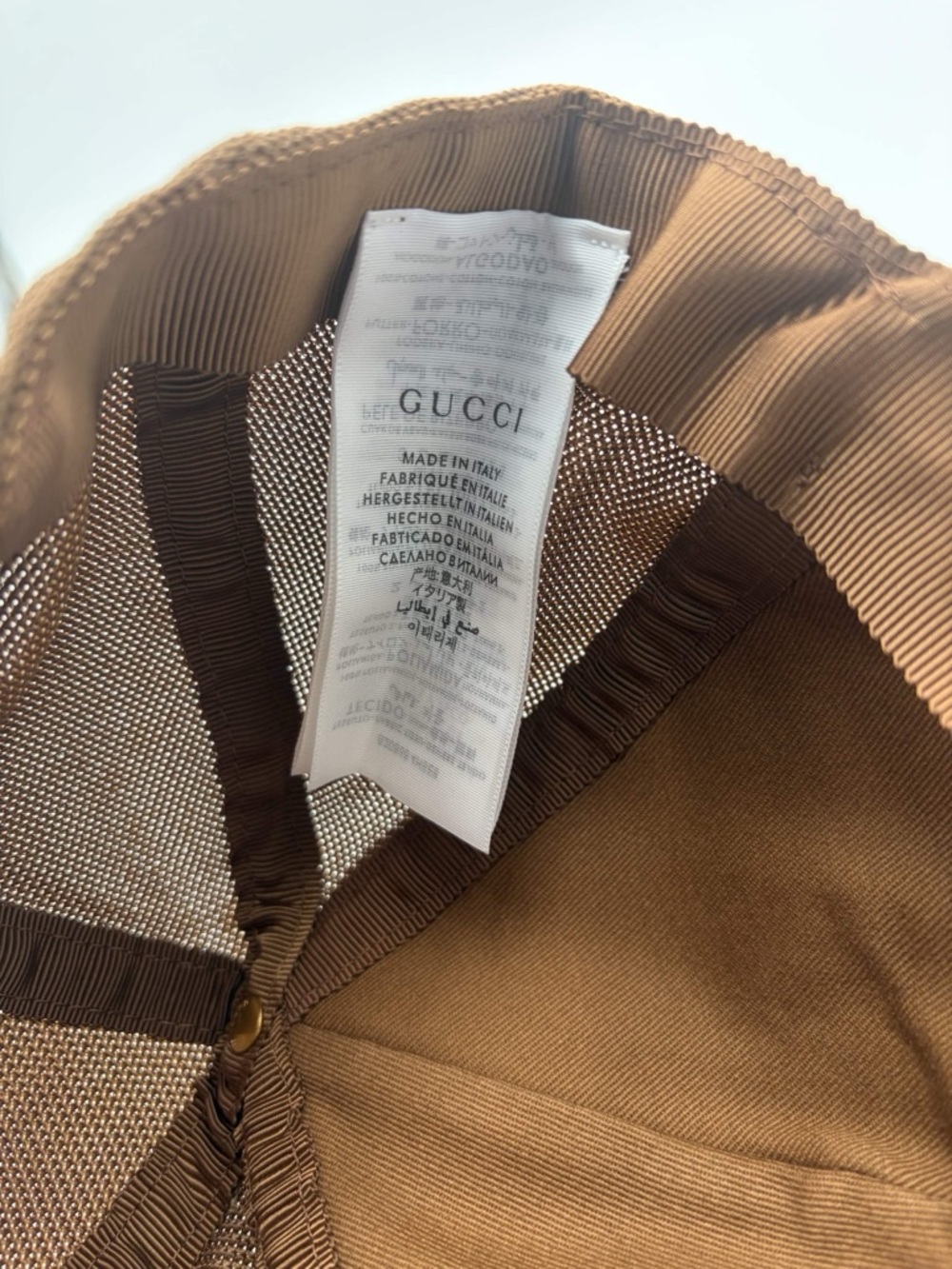 Gucci Brown/Tan GG Canvas Baseball Cap - Picture 3 of 4